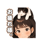 頭に猫乗ってる少女。その2（個別スタンプ：14）