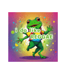 毎日使えるREGGAEの蛙_英語（個別スタンプ：36）