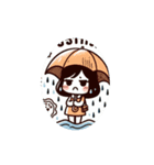 雨たいへん（個別スタンプ：7）