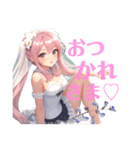 ピンクの髪の女の子♡日常スタンプ（個別スタンプ：6）