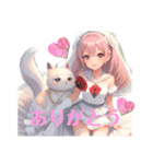 ピンクの髪の女の子♡日常スタンプ（個別スタンプ：9）
