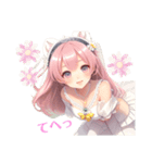 ピンクの髪の女の子♡日常スタンプ（個別スタンプ：10）