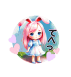 可愛い女の子♡誰にでも使える日常スタンプ（個別スタンプ：9）