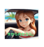 サーフGirlꕤ•ᴗ•夏（個別スタンプ：1）