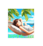 サーフGirlꕤ•ᴗ•夏（個別スタンプ：3）