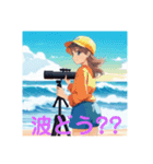 サーフGirlꕤ•ᴗ•夏（個別スタンプ：4）