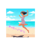 サーフGirlꕤ•ᴗ•夏（個別スタンプ：7）