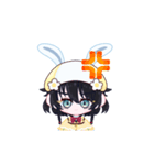 うさ耳帽子のるいかちゃん動くLINEスタンプ（個別スタンプ：2）