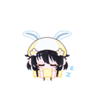 うさ耳帽子のるいかちゃん動くLINEスタンプ（個別スタンプ：4）