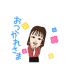 似顔絵スタンプmiku（個別スタンプ：4）