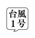 【台風番号】文字のみ吹き出しスタンプ（個別スタンプ：5）