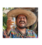 テキーラ好きメキシコ人【酒・ビール】（個別スタンプ：5）