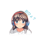 カラフルなヘッドホンした女の子(煽り多め)（個別スタンプ：15）
