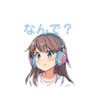 カラフルなヘッドホンした女の子(煽り多め)（個別スタンプ：16）