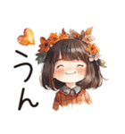 秋冬のあいさつ言葉。うめちゃん。（個別スタンプ：4）