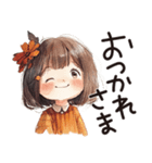 秋冬のあいさつ言葉。うめちゃん。（個別スタンプ：6）