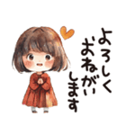 秋冬のあいさつ言葉。うめちゃん。（個別スタンプ：9）