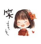 秋冬のあいさつ言葉。うめちゃん。（個別スタンプ：16）