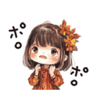 秋冬のあいさつ言葉。うめちゃん。（個別スタンプ：18）