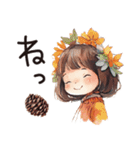秋冬のあいさつ言葉。うめちゃん。（個別スタンプ：34）