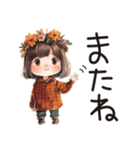 秋冬のあいさつ言葉。うめちゃん。（個別スタンプ：36）