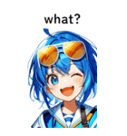 全て同じセリフ【what？】  1（個別スタンプ：2）