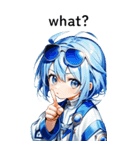 全て同じセリフ【what？】  1（個別スタンプ：6）