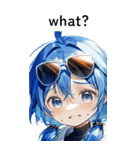 全て同じセリフ【what？】  1（個別スタンプ：10）