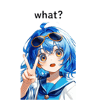 全て同じセリフ【what？】  1（個別スタンプ：16）