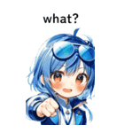 全て同じセリフ【what？】  1（個別スタンプ：17）