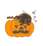 秋のサビ猫♪秋の味覚とハロウィン（個別スタンプ：24）