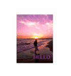 夕暮れの海の英語バージョン（個別スタンプ：5）