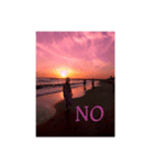 夕暮れの海の英語バージョン（個別スタンプ：11）