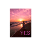 夕暮れの海の英語バージョン（個別スタンプ：12）