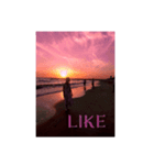 夕暮れの海の英語バージョン（個別スタンプ：13）