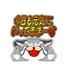 モッフモフでチョイ悪顔ネコ 7 挨拶グラ1（個別スタンプ：6）