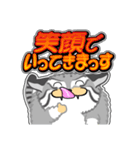 モッフモフでチョイ悪顔ネコ 7 挨拶グラ1（個別スタンプ：21）