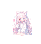 猫耳ピンクヘアの女の子♥（個別スタンプ：20）