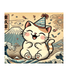 北斎猫の感情スタンプ（個別スタンプ：7）