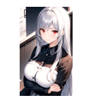 銀髪オフィス女の子（個別スタンプ：15）