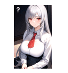 銀髪オフィス女の子（個別スタンプ：31）