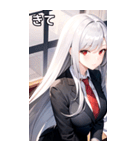 銀髪オフィス女の子（個別スタンプ：40）