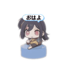 qute girl stamp（個別スタンプ：1）