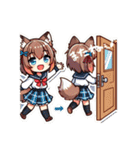 愛らしいけもみみっ子、日常スタンプ（個別スタンプ：7）