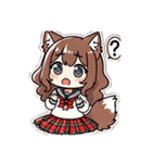 愛らしいけもみみっ子、日常スタンプ（個別スタンプ：18）