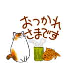 和風猫＜秋ですね ＞（個別スタンプ：34）