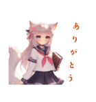 猫少女スタンプ（個別スタンプ：1）