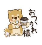 柴犬・茶色い犬『秋』（個別スタンプ：6）