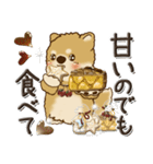 柴犬・茶色い犬『秋』（個別スタンプ：21）