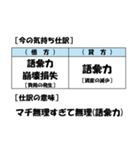 【簿記・会計風】今の気持ち仕訳スタンプ（個別スタンプ：18）